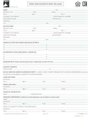 online rental application for landlords