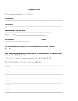 trillium foundation grant application form