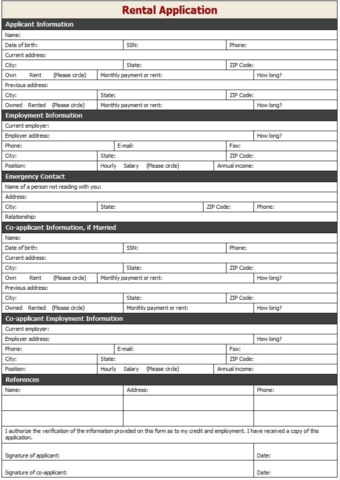 application form for tenancy agreement