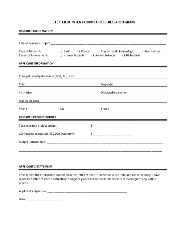 letter of intent for job application pdf