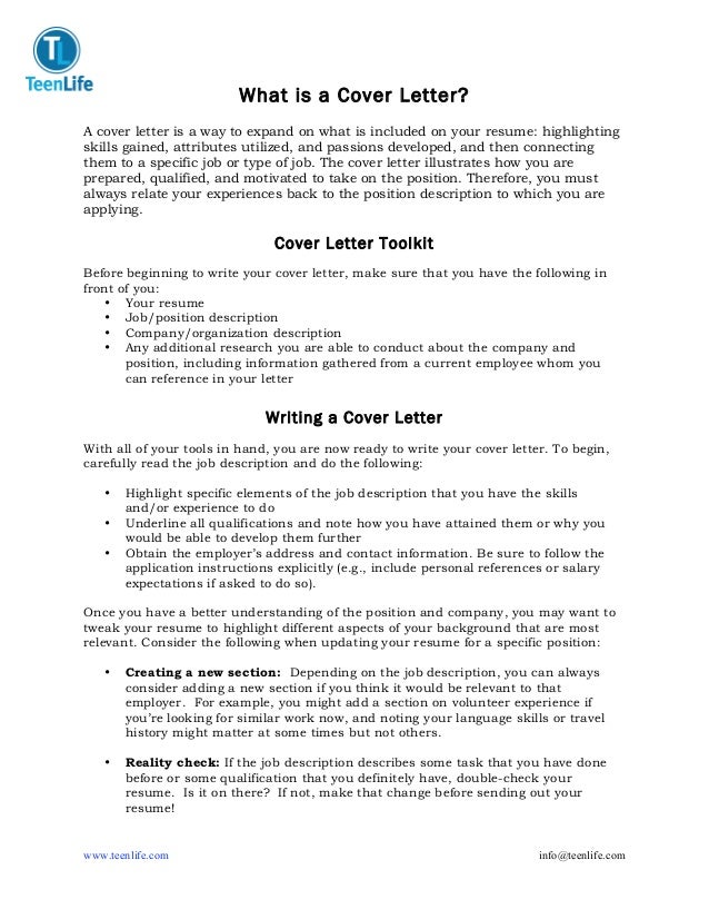 help writing a cover letter for job application