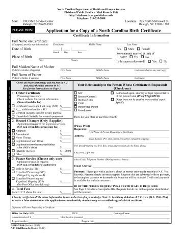 ehealth application for birth certificate