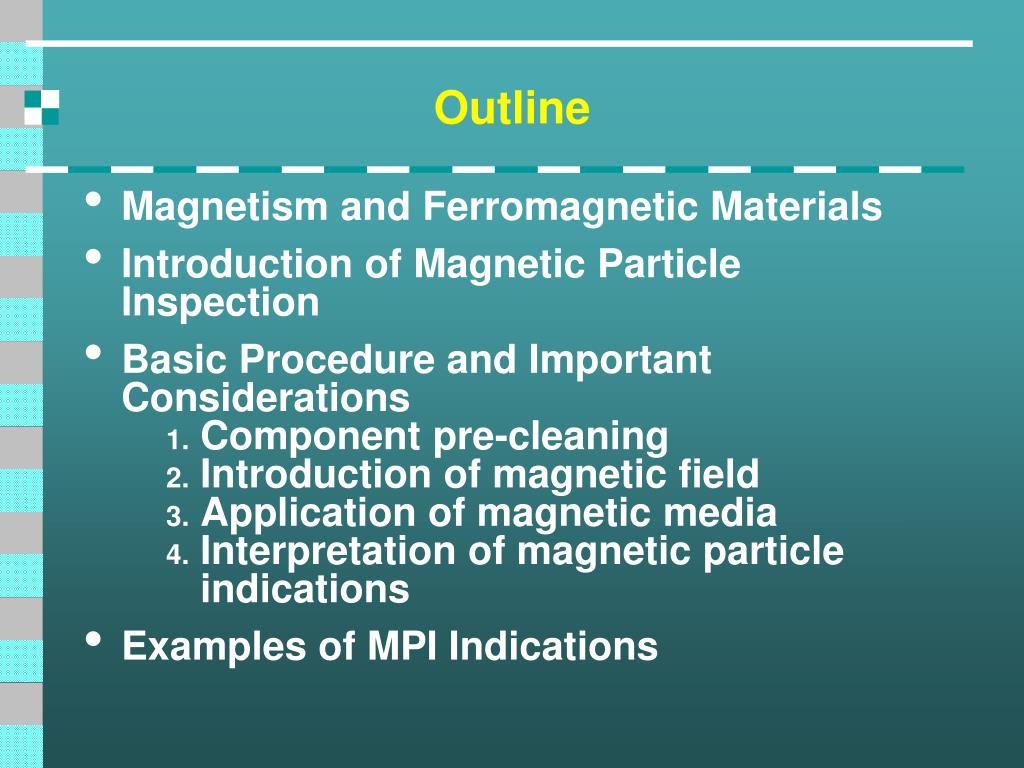 application of magnetic particle testing
