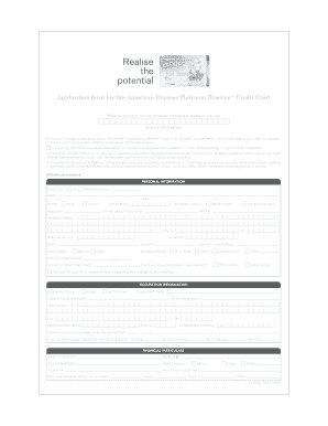 american express credit card application form