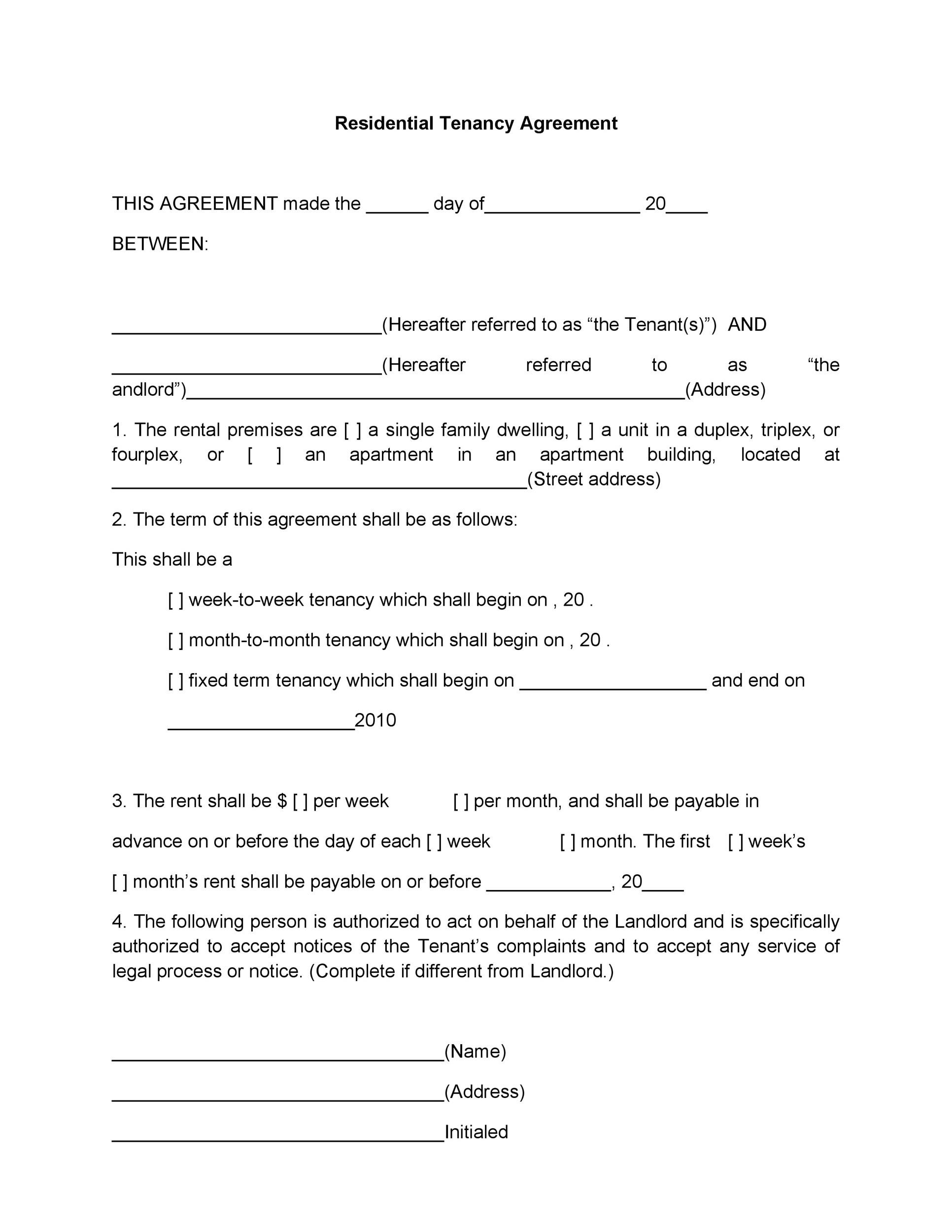 application form for tenancy agreement