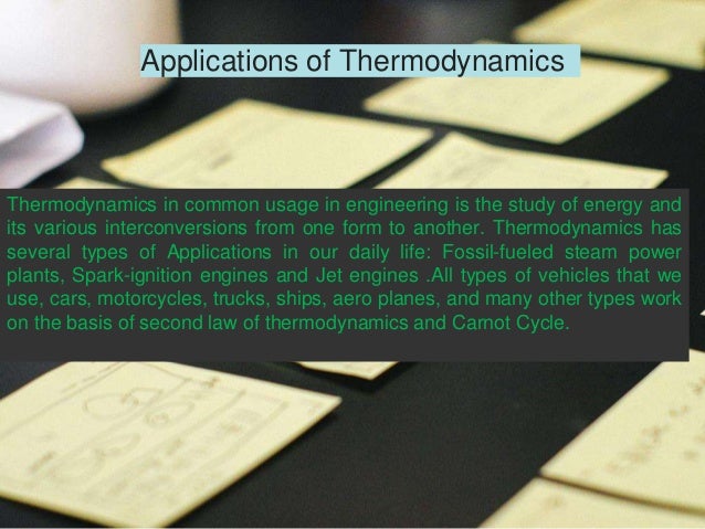 application of thermodynamics in daily life