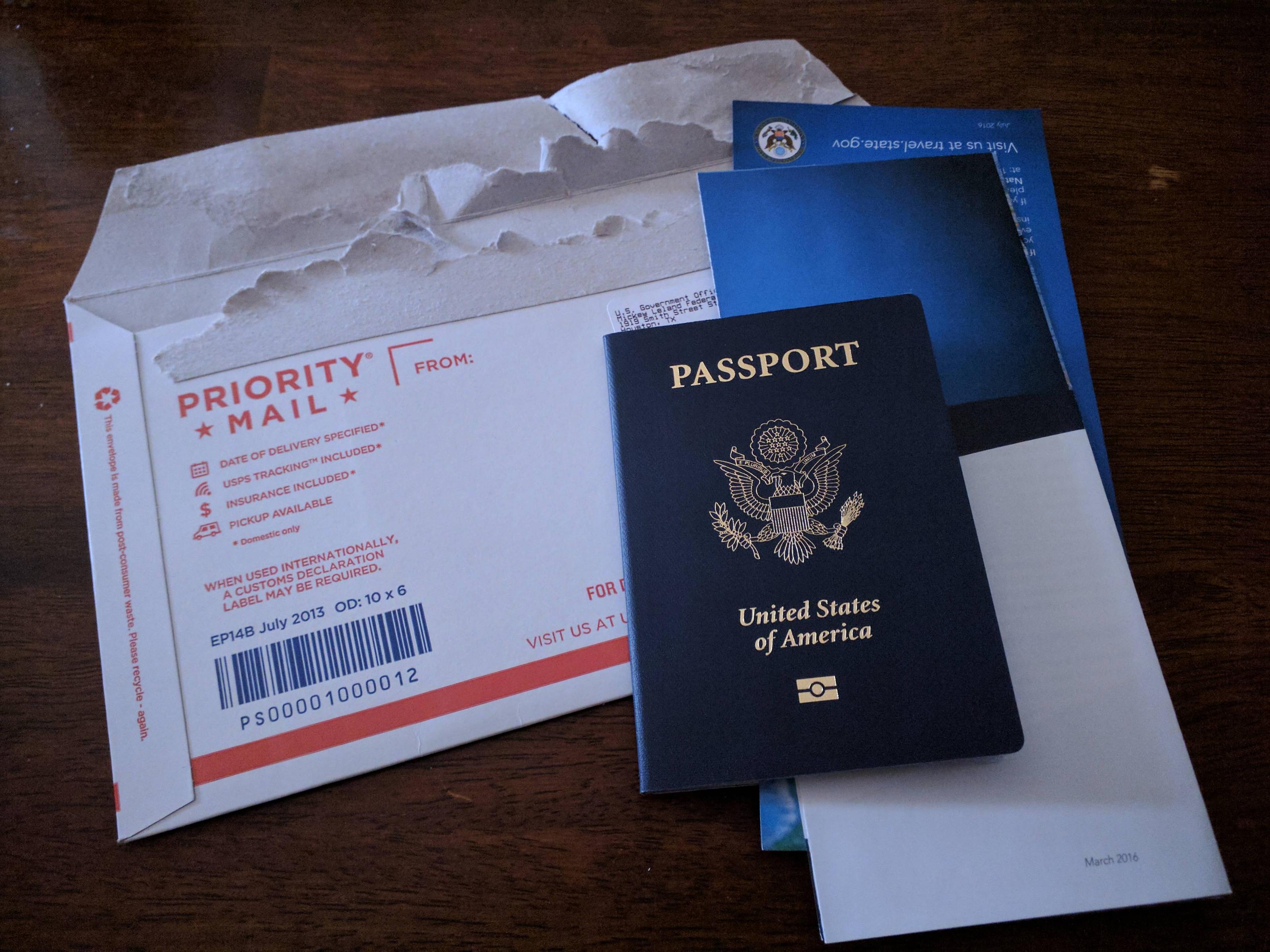 best way to mail passport renewal application