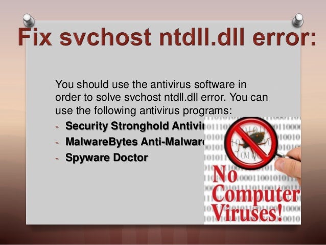 how to repair svchost exe application error