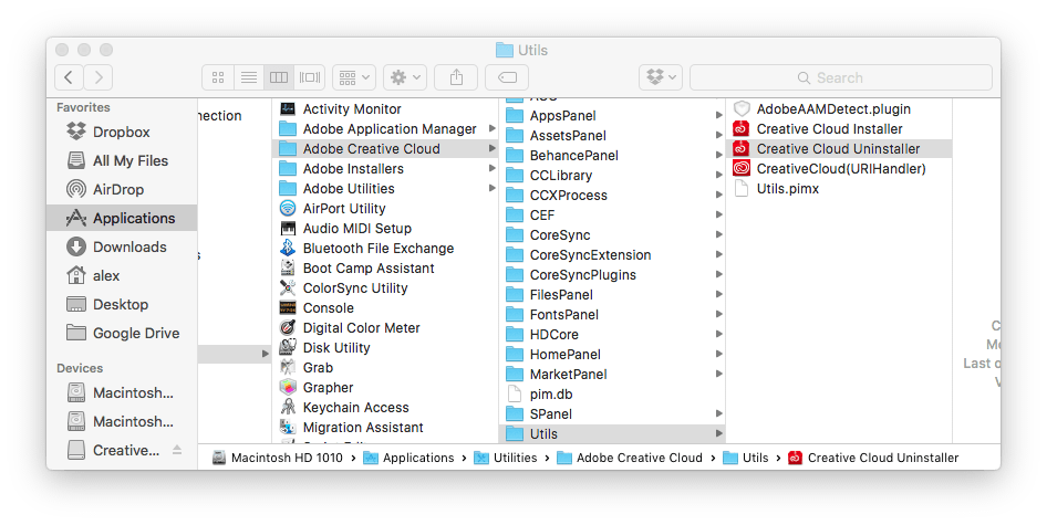 disable adobe application manager mac