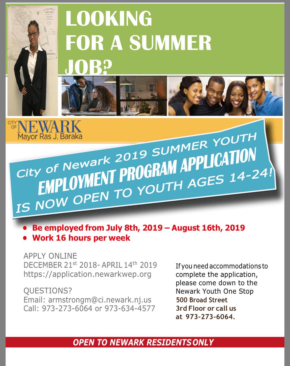 summer youth employment program application