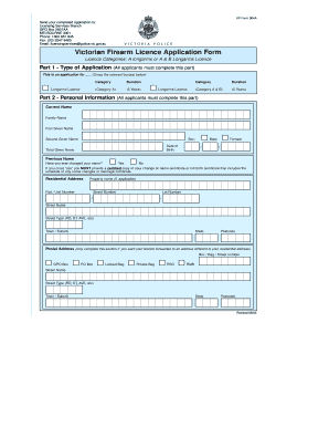 firearms license renewal application form