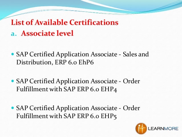 sap certified application associate procurement with sap erp 6.0 ehp6
